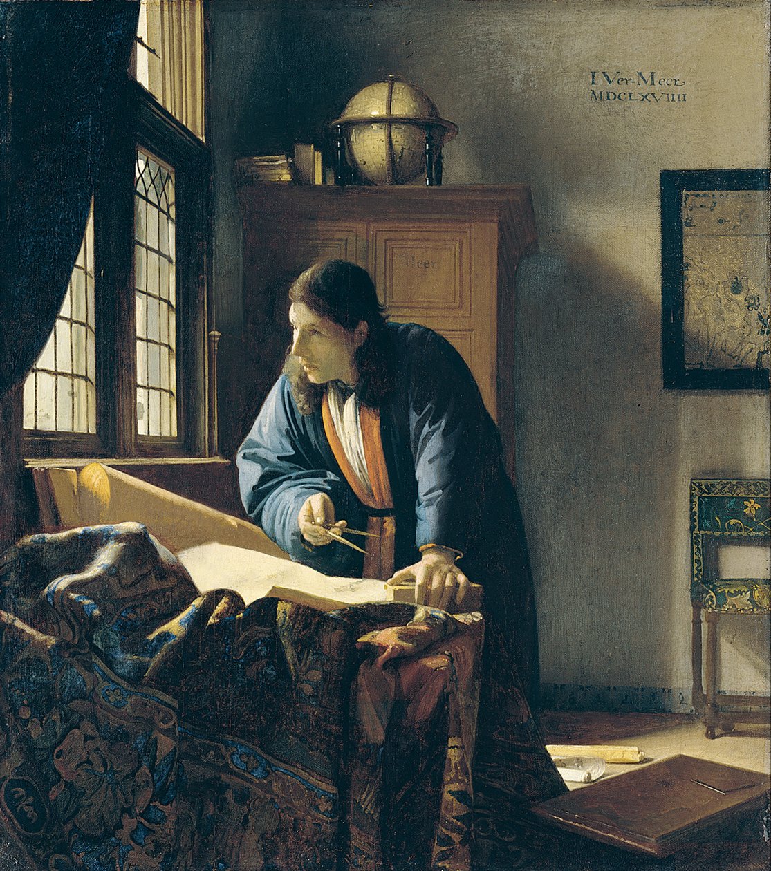 Geografen av Jan Vermeer van Delft