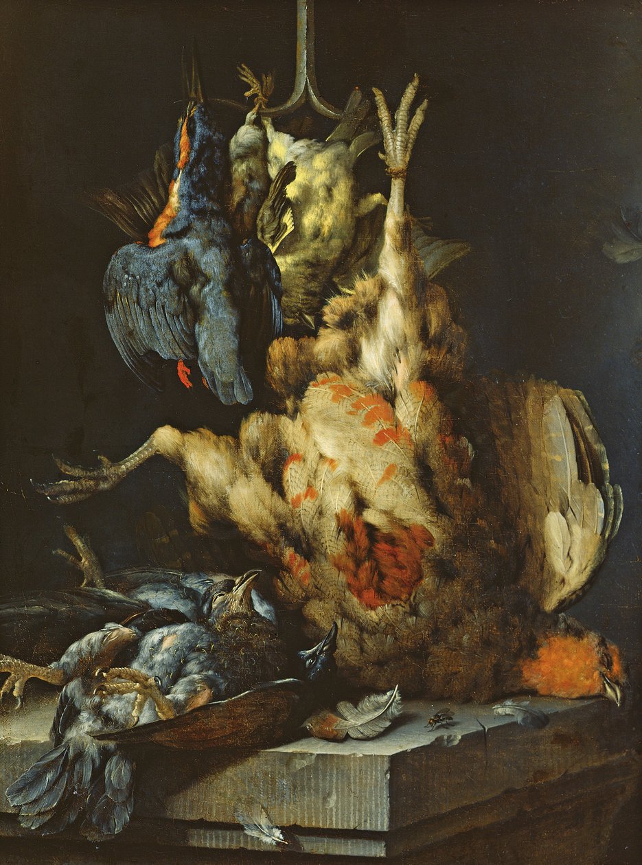 Stilleben (olje på lerret) av Jan Baptist Weenix