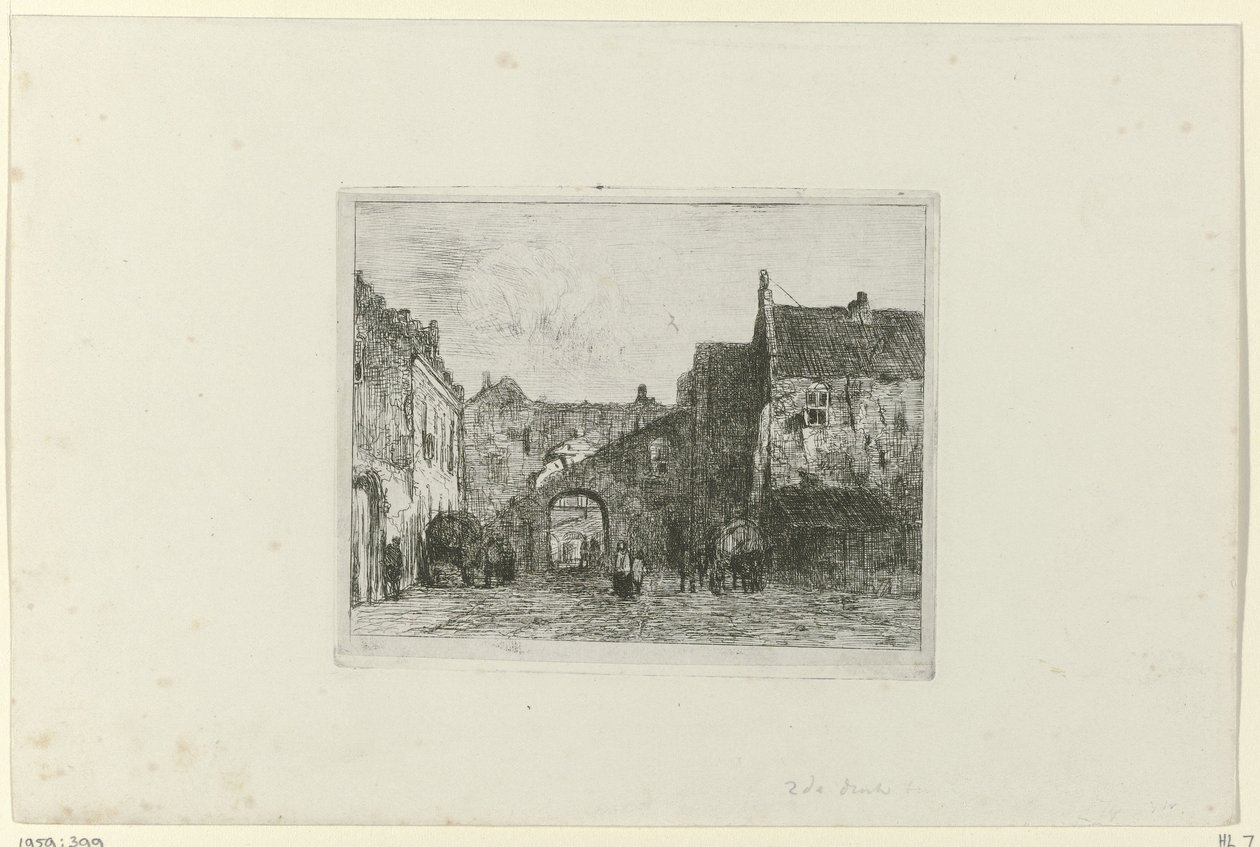 Utsikt over Binnenhof av Jan Weissenbruch