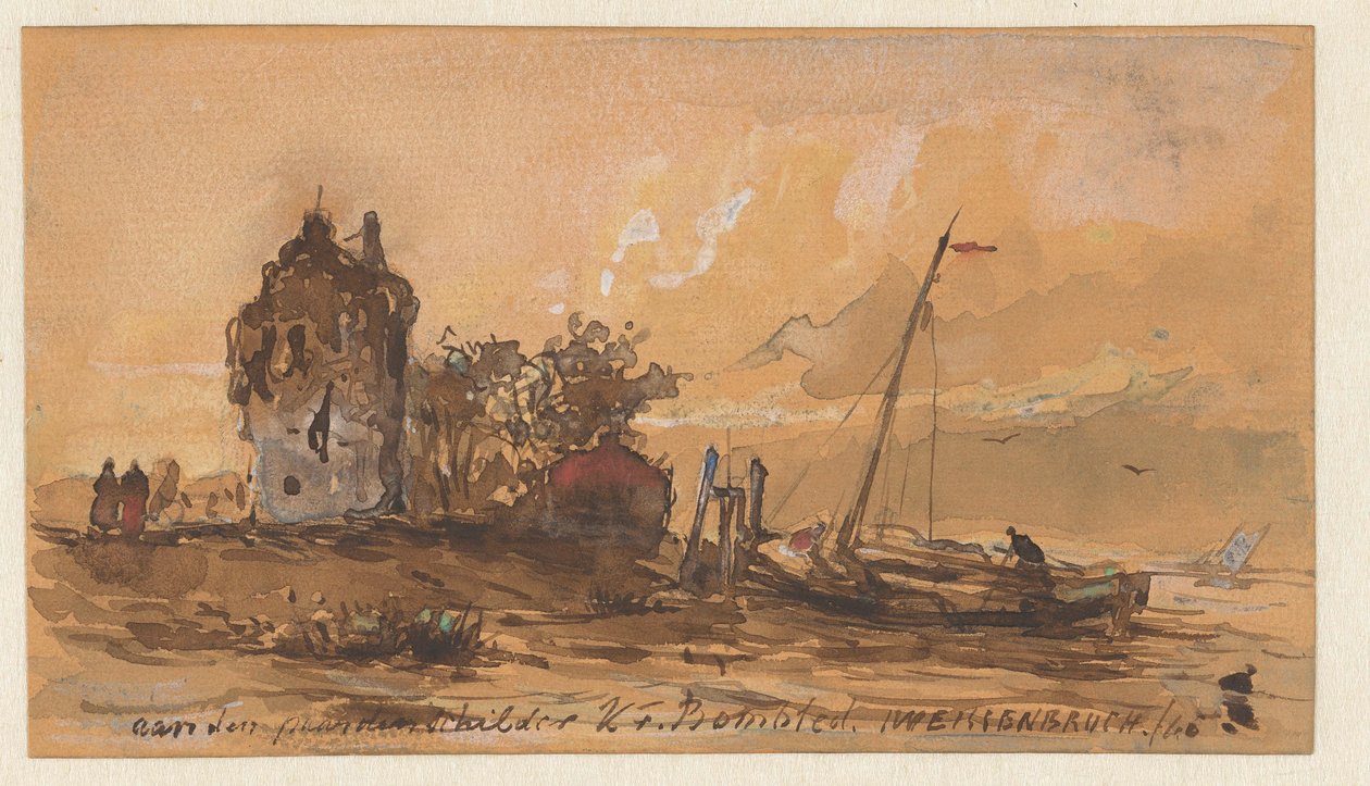 Elvelandskap av Jan Weissenbruch