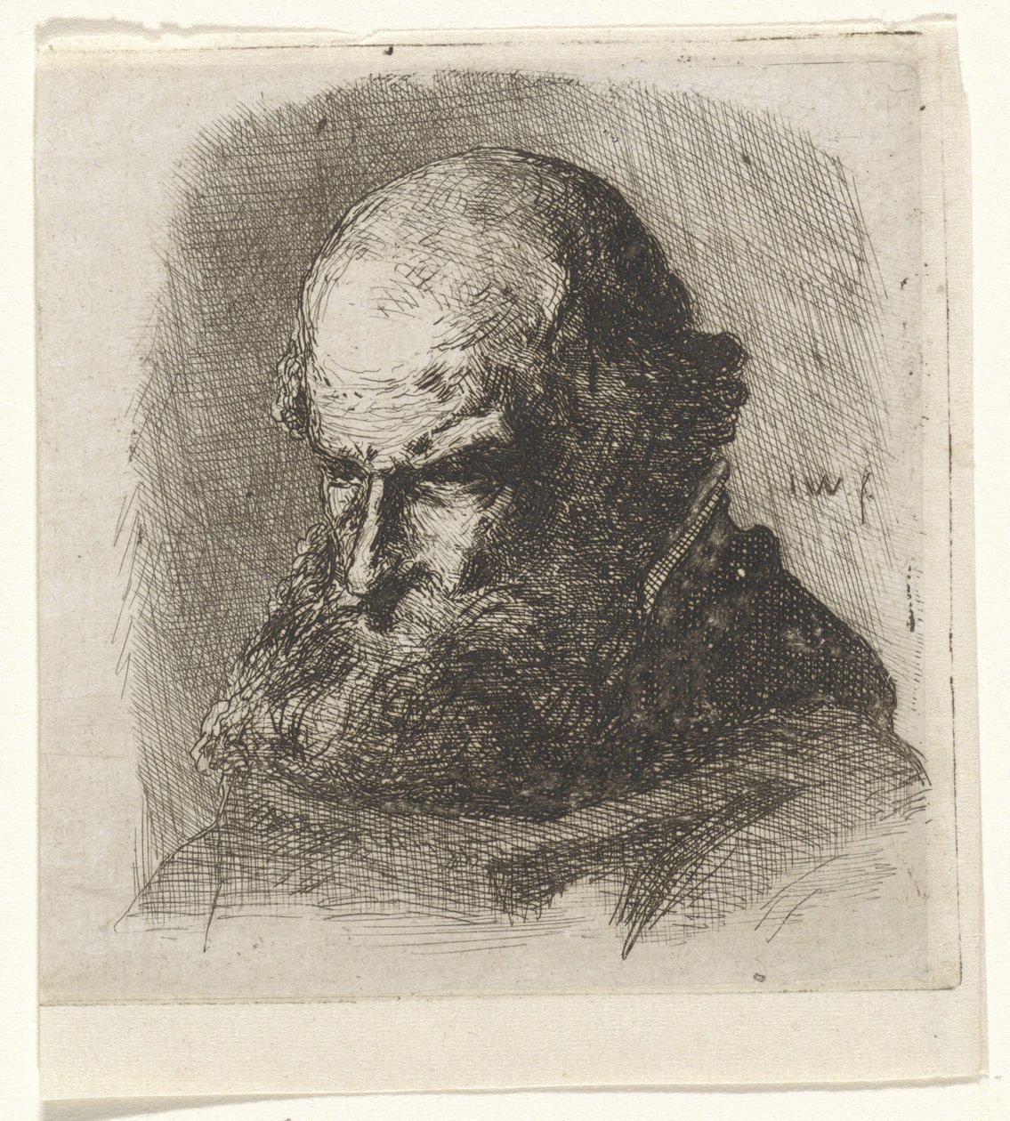 Studie av en gammel mann av Jan Weissenbruch