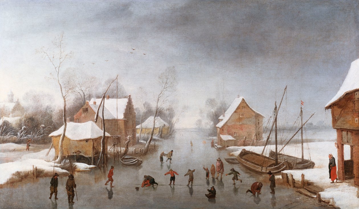 Et vinterelvelandskap av Jan Wildens