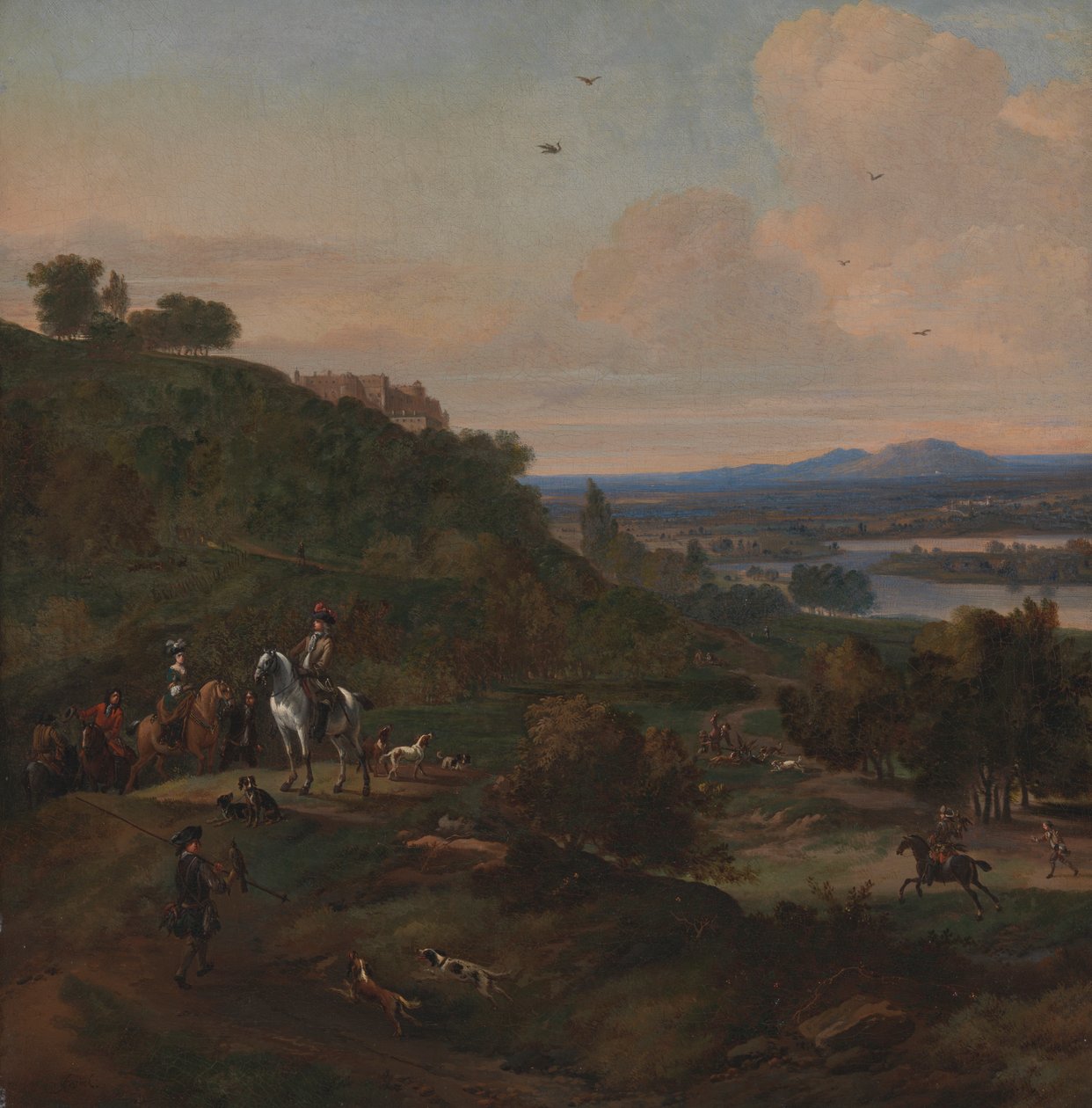 Heron Hawking under Stirling Castle av Jan Wyck