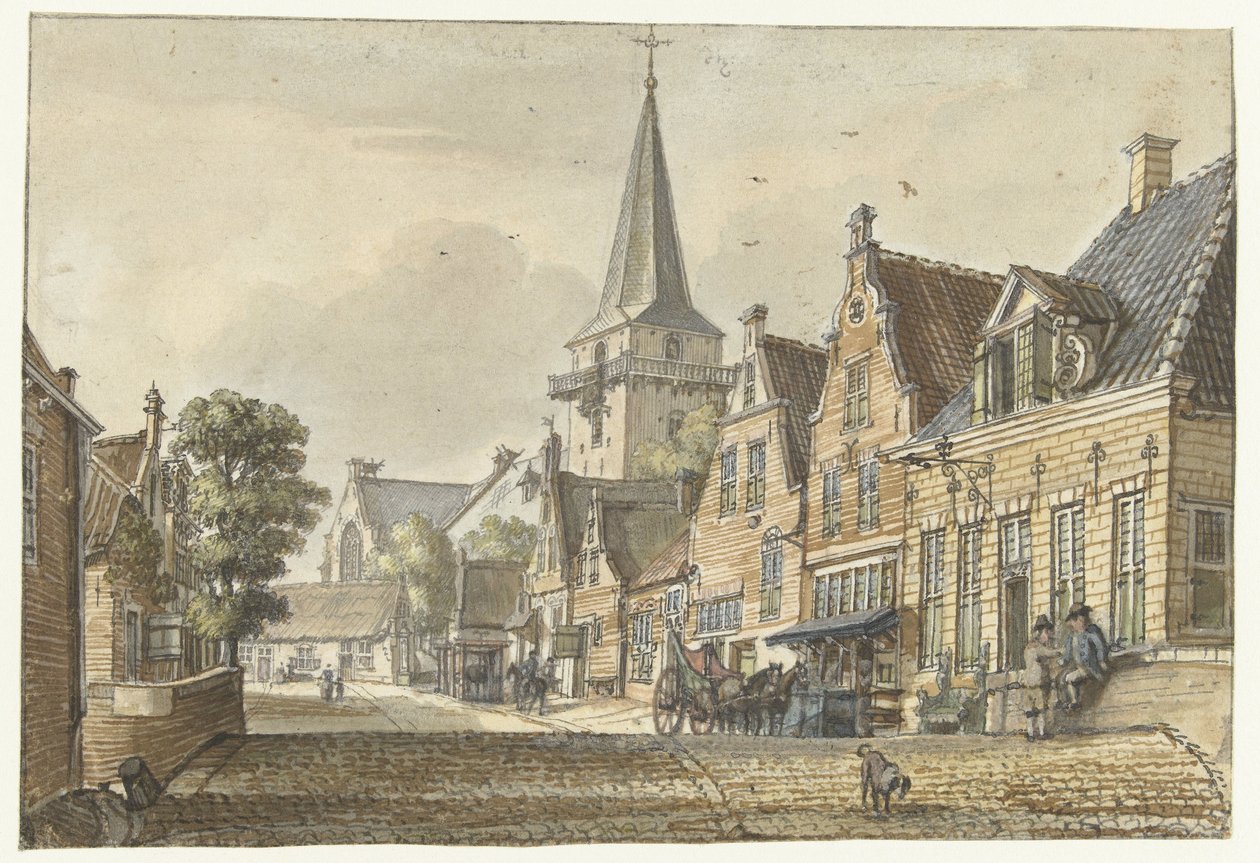 Utsikt i bygda Harmelen av Jan de Beijer