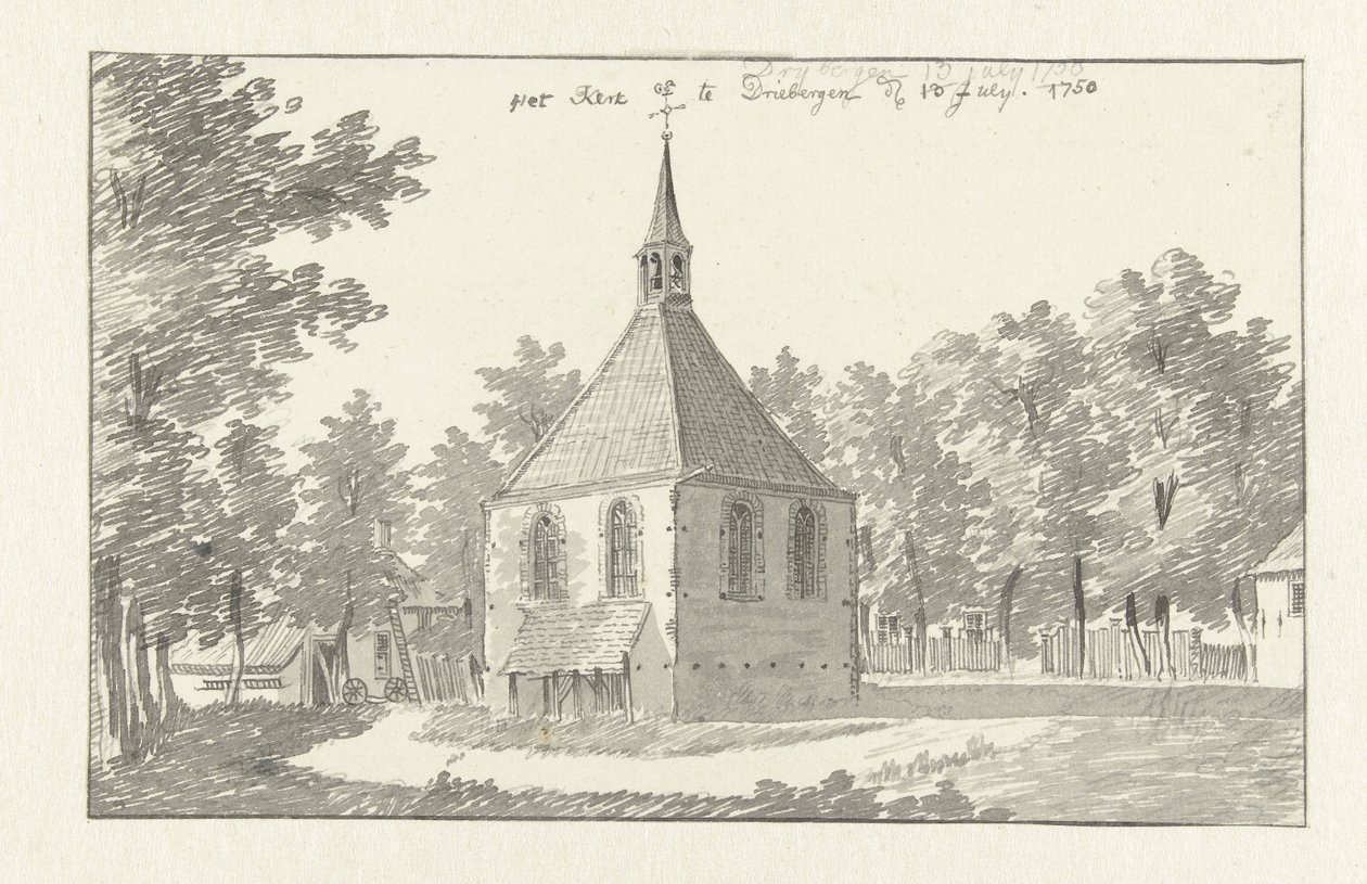 Utsikt over kirken i Driebergen av Jan de Beijer