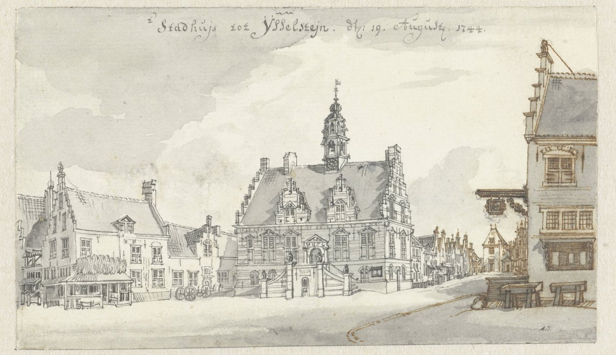 Utsikt over rådhuset i IJsselstein av Jan de Beijer
