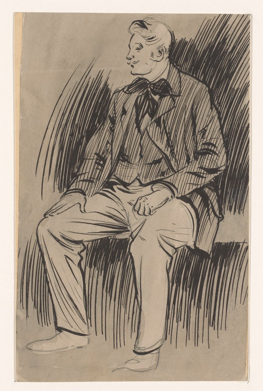 sittende mann av Jan de Waardt
