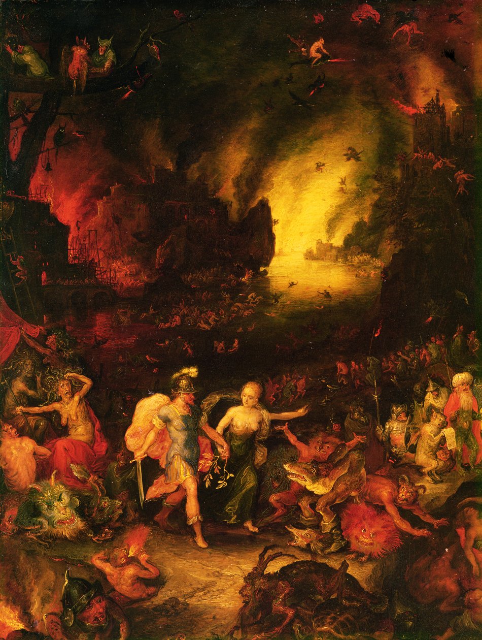 Aeneas i Hades (detalj) av Jan the Elder Brueghel
