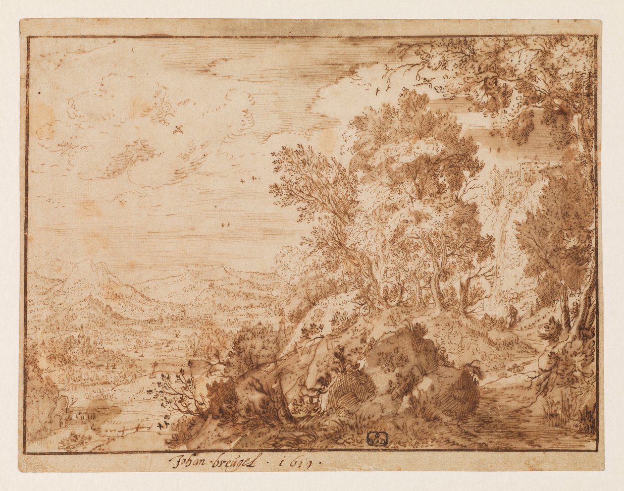 Bakkelandskap, 1619 av Jan Brueghel the Younger