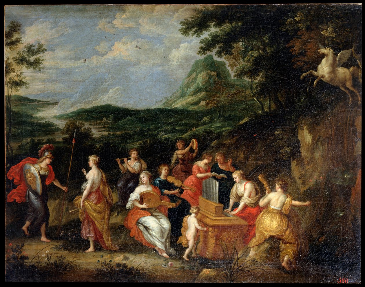 'Pallas Athena og muser', 1630-tallet. av Jan van Balen
