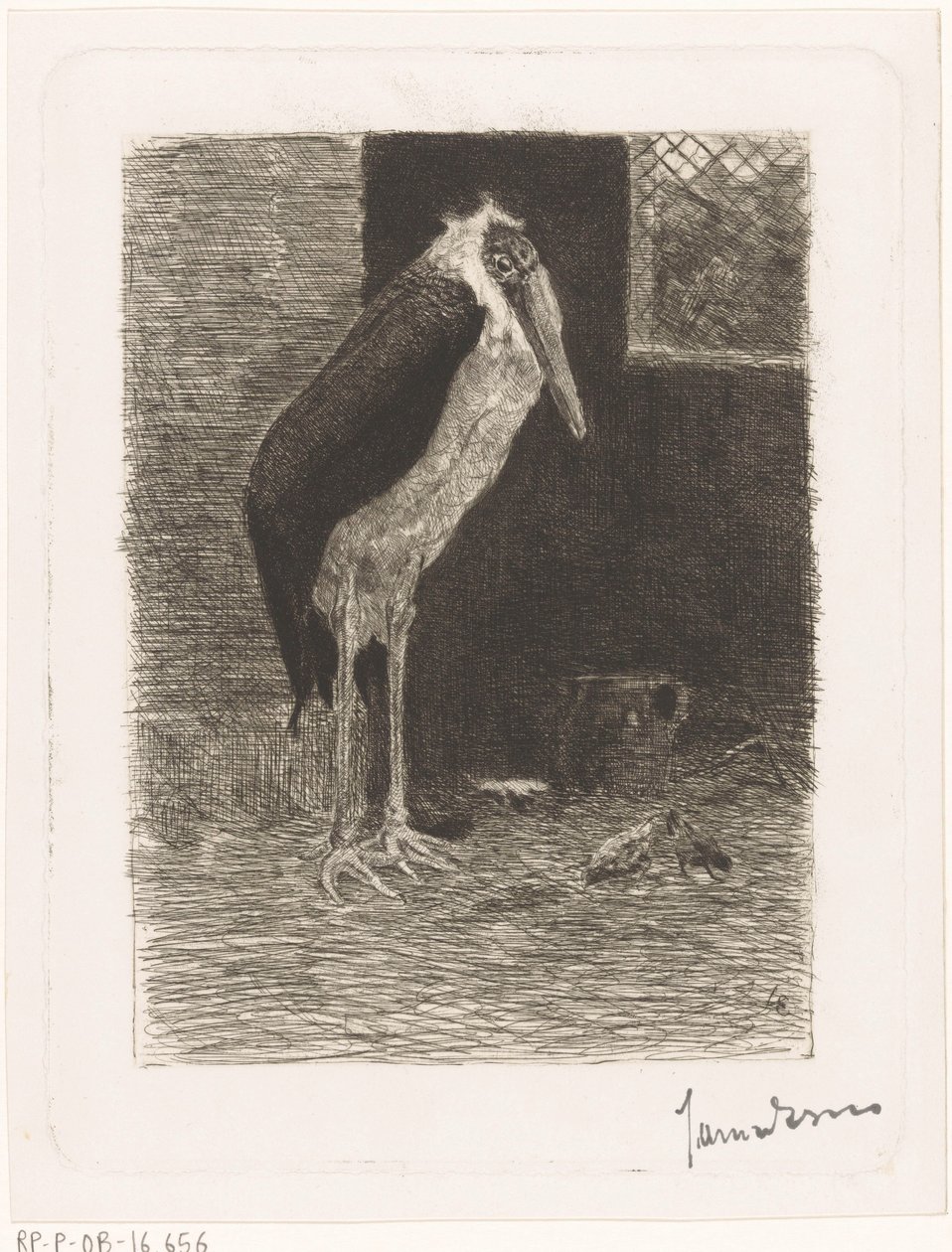 Marabou av Jan van Essen (signed by artist)