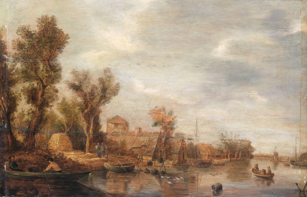 elveutsikt av Jan van Goyen (follower of)