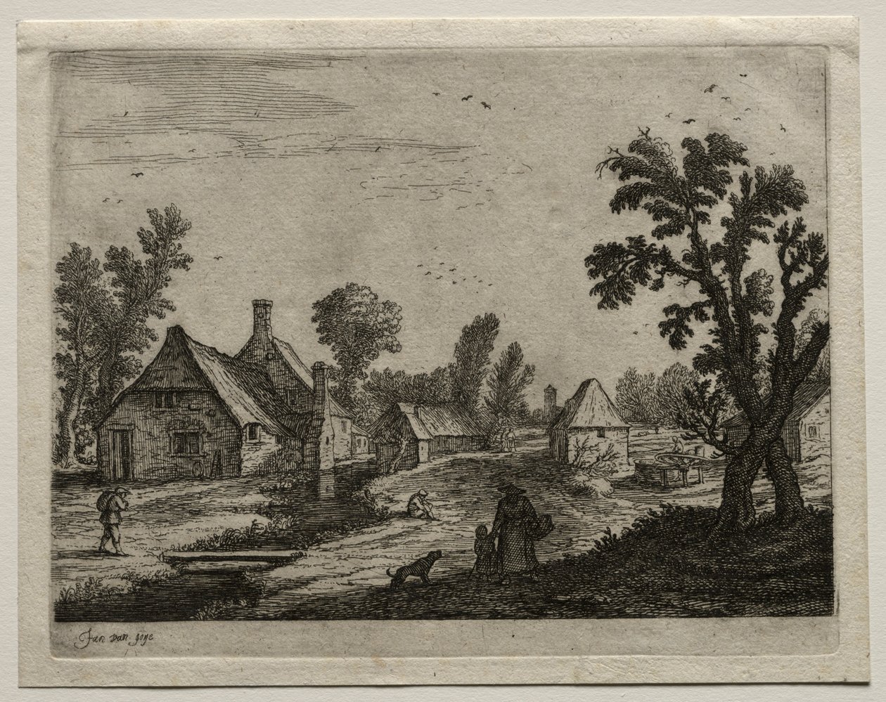 Planken over bekken av Jan van Goyen