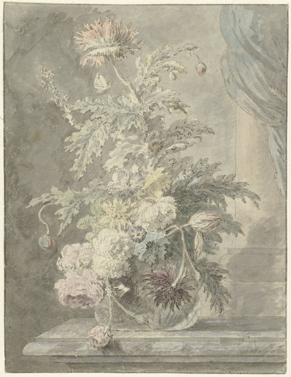 Vase med blomster av Jan van Huysum (possibly)
