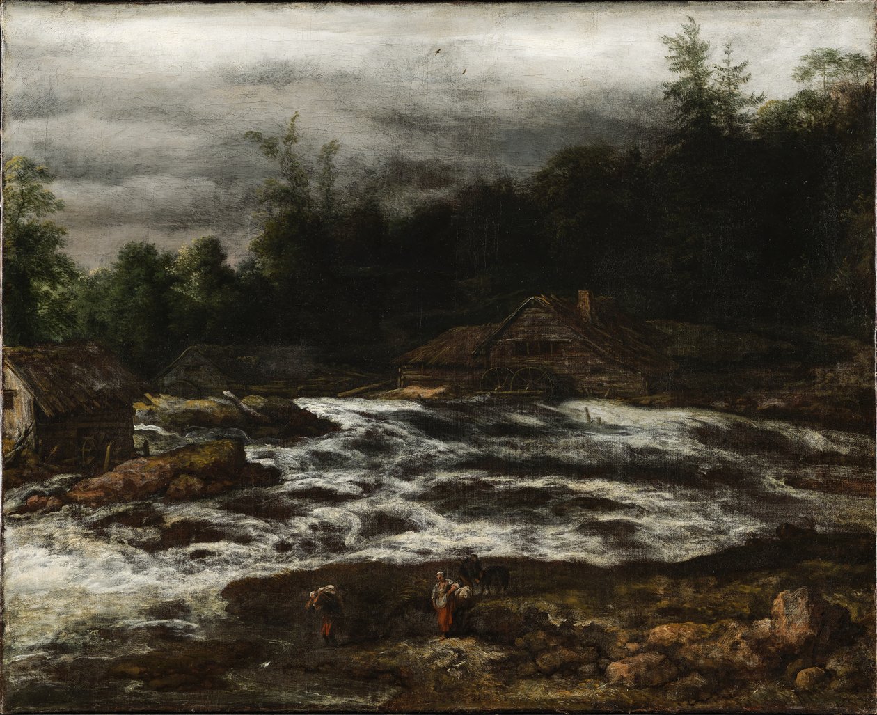 Fjelllandskap med foss av Jan van Kessel d.Æ.