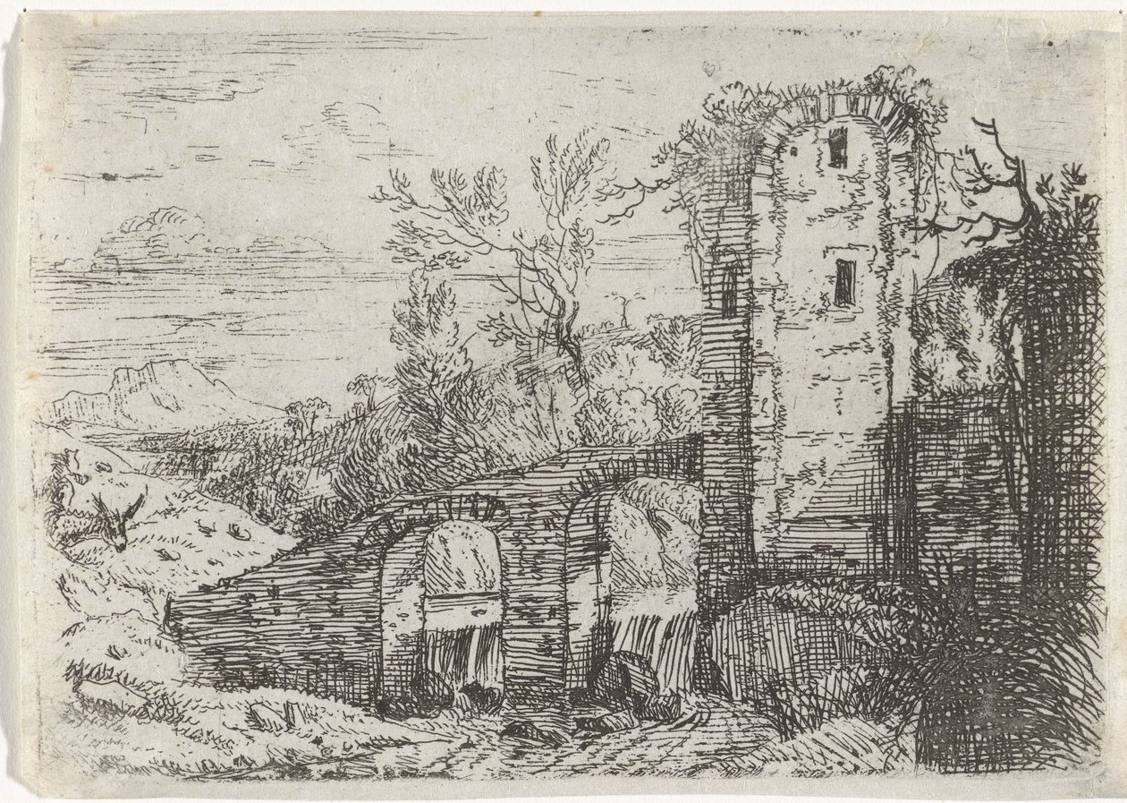 Steinbro over fossen av Jan van Nickelen
