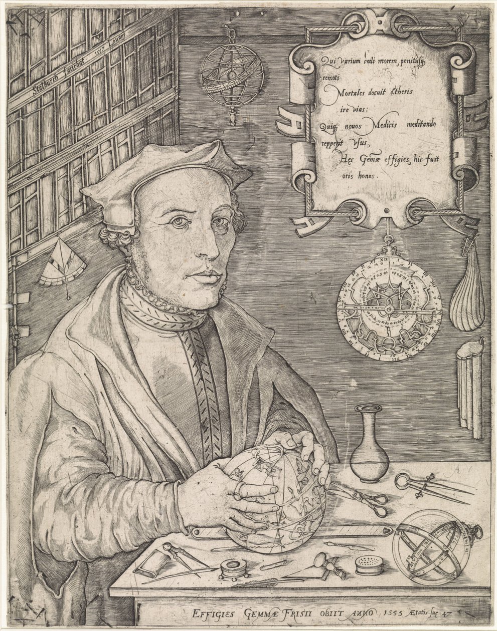 Portrett av Gemma Frisius av Jan van Stalburch