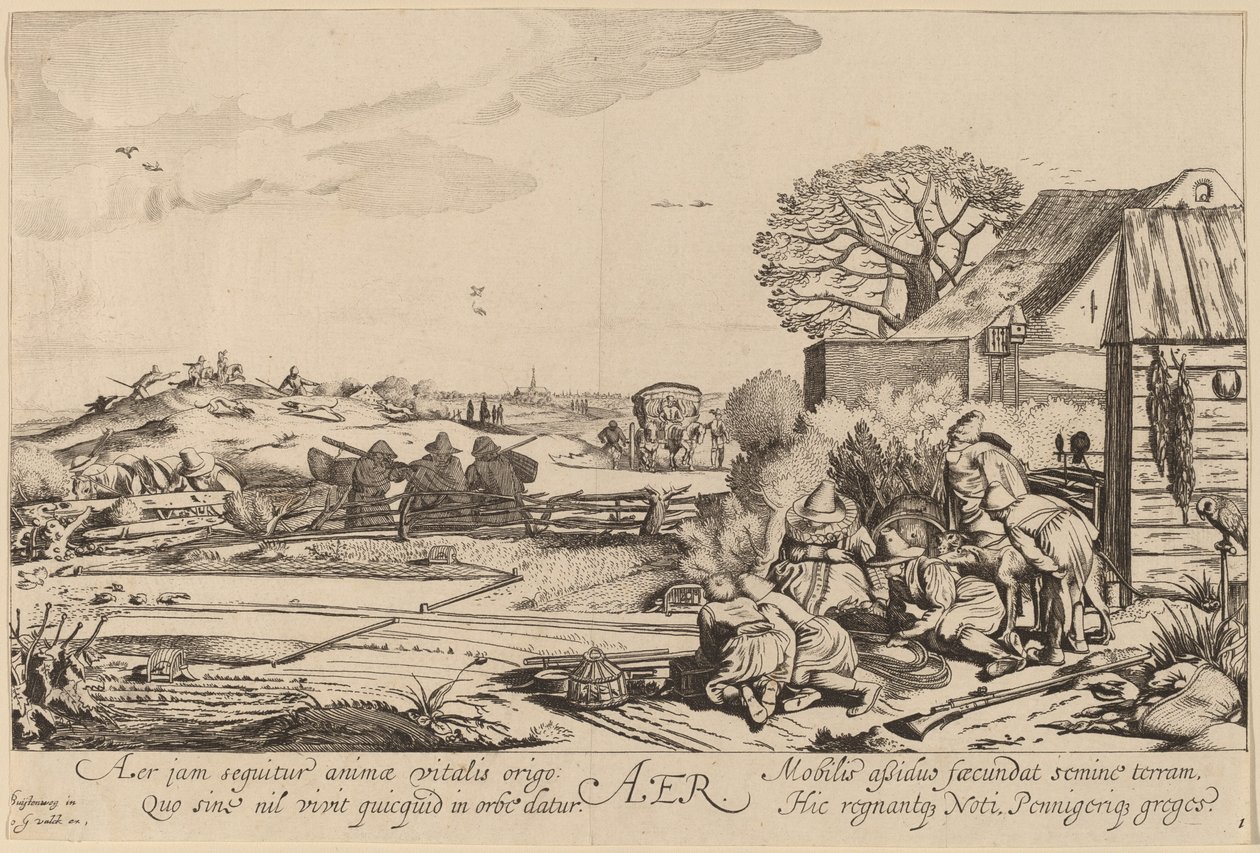 Luft av Jan van de Velde II after Willem Buytewech