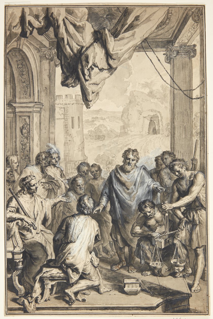 Antik scene(?) av Jan van den Hoecke