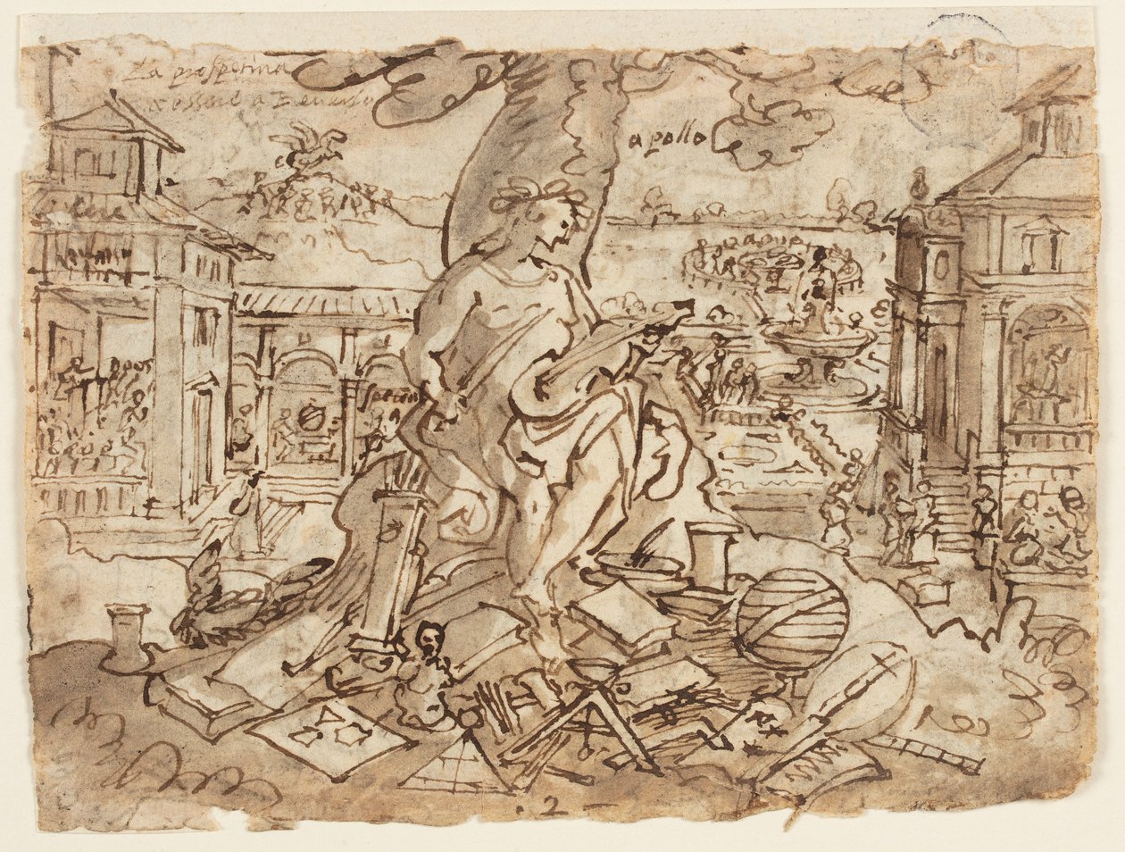 Apollo (brev) av Jan van der Straet, called Stradanus