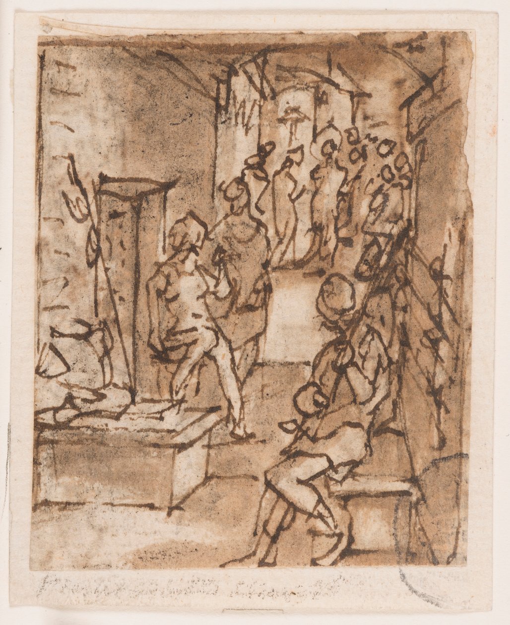 Flagelering (?) av Jan van der Straet, called Stradanus