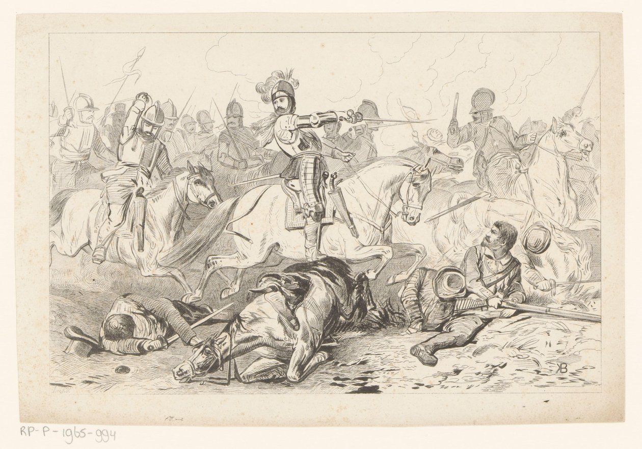 Slaget ved Nieuwpoort av Jan van der Veen (prentmaker)