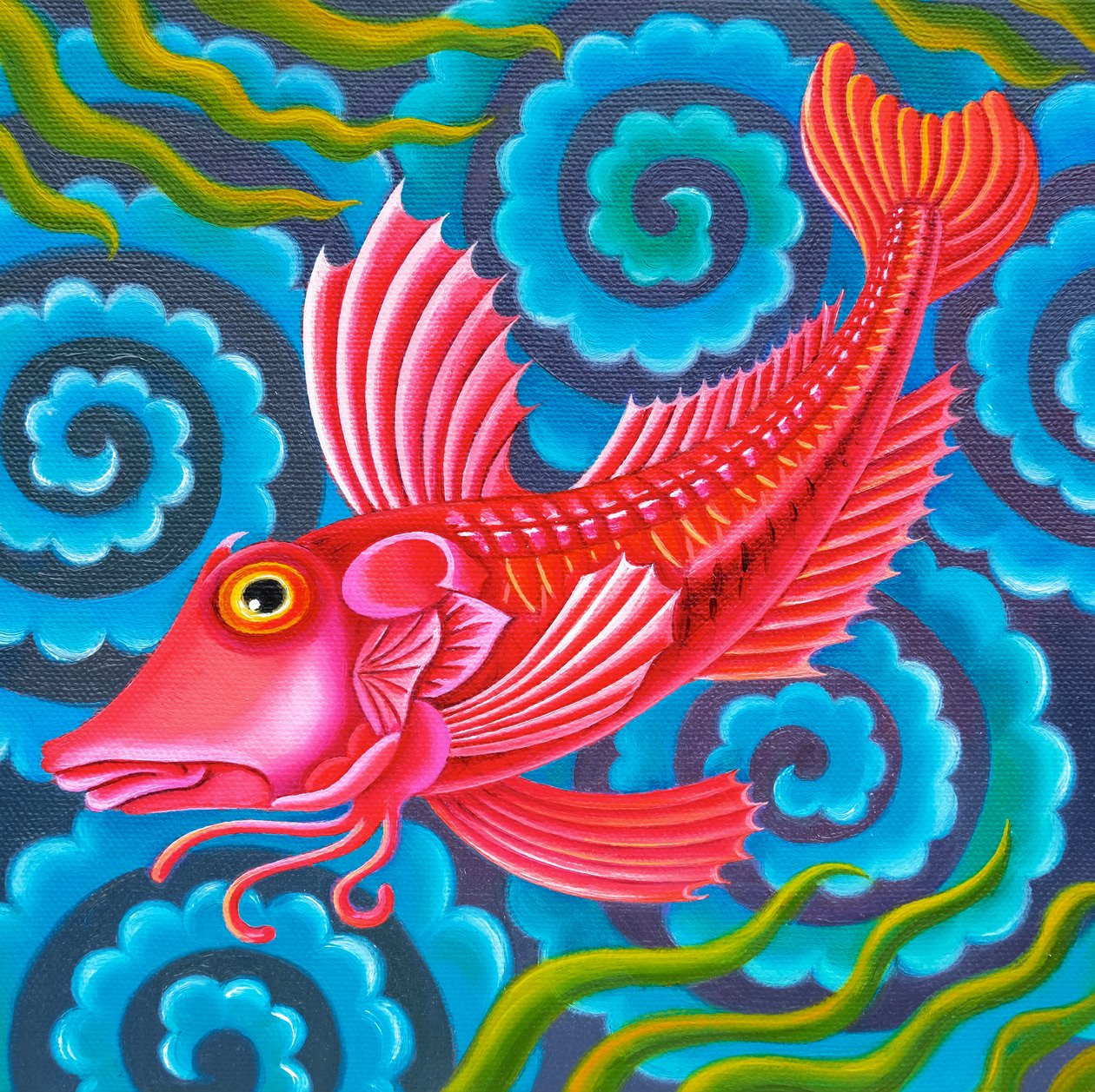 Gurnfisk, 2017, av Jane Tattersfield