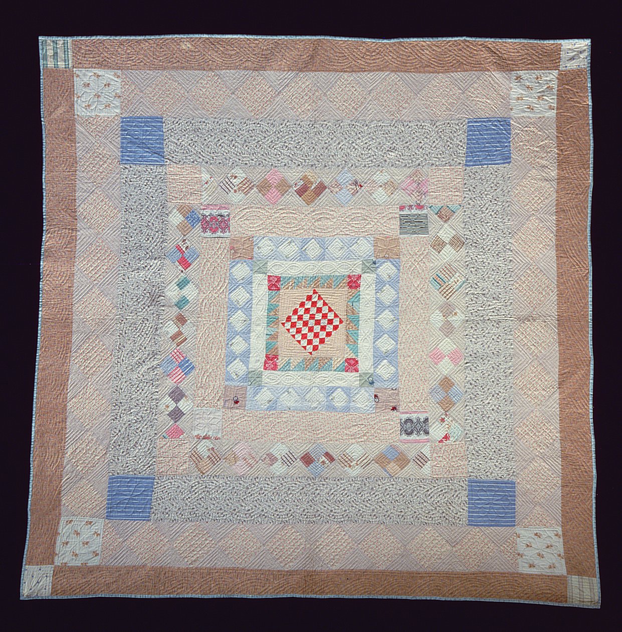 Patchwork quilt, ca. 1860 (tekstil) av Jane Pizar