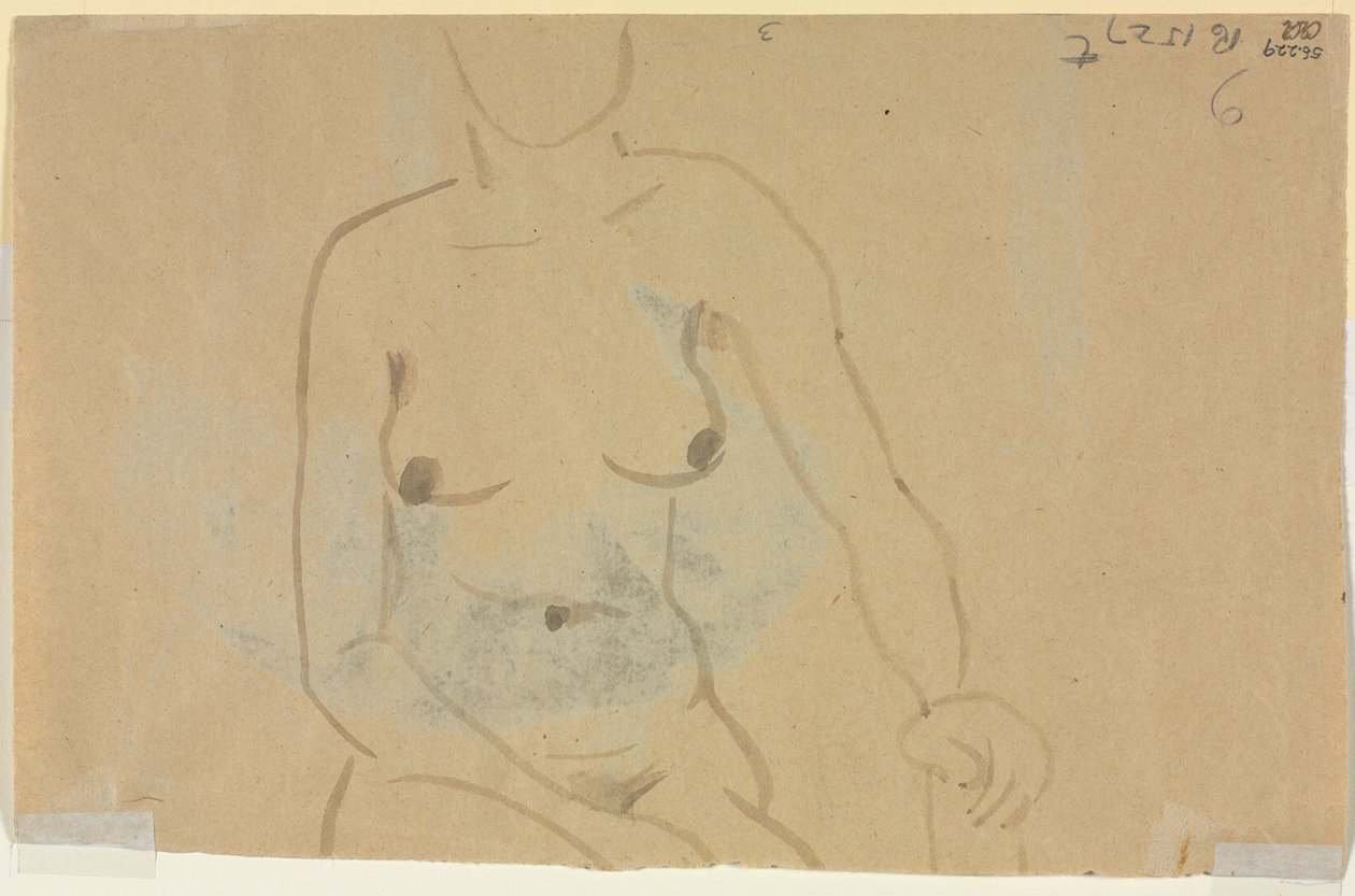 Torso av en naken kvinne (verso) av Jane Poupelet