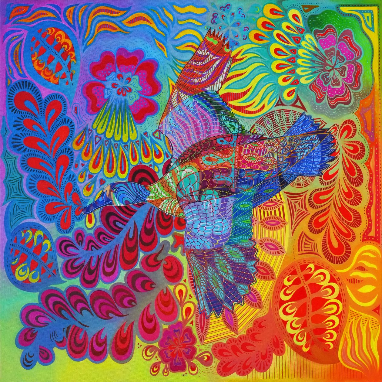 Flyvende and, 2013, av Jane Tattersfield