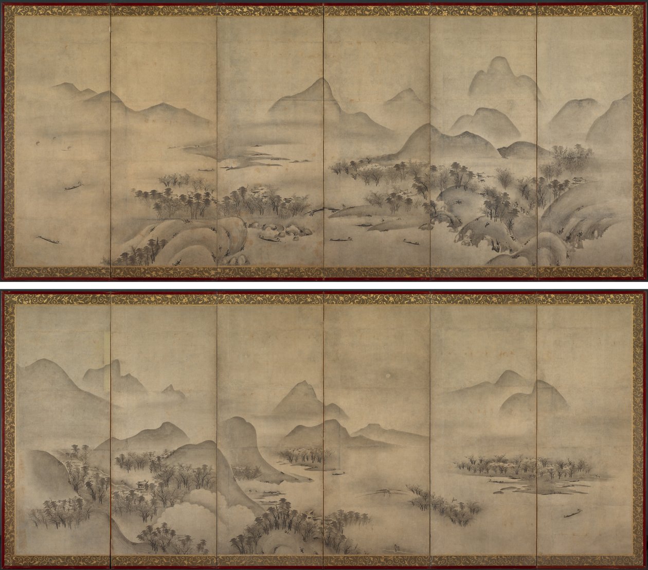 Månebelyst landskap av Japan, Muromachi period