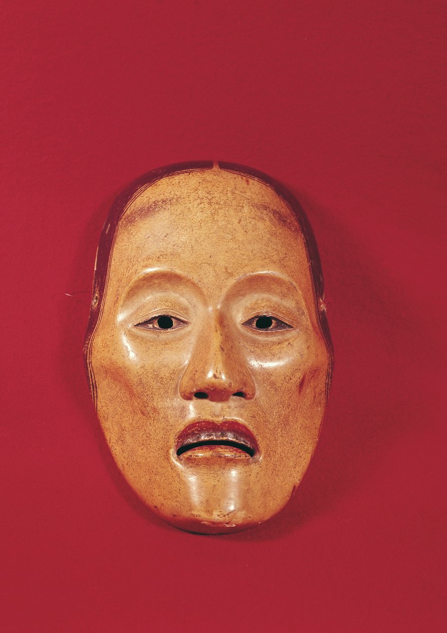 Ingen teatermaske (lakkert tre) av Japanese School