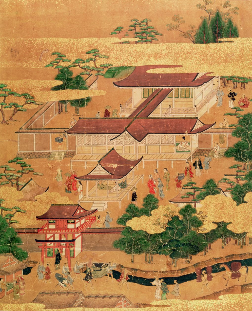 The Life and Pastimes of the Japanese Court, Tosa School, Edo Period, ca. 1800, (tegning fra en serie) av Japanese School