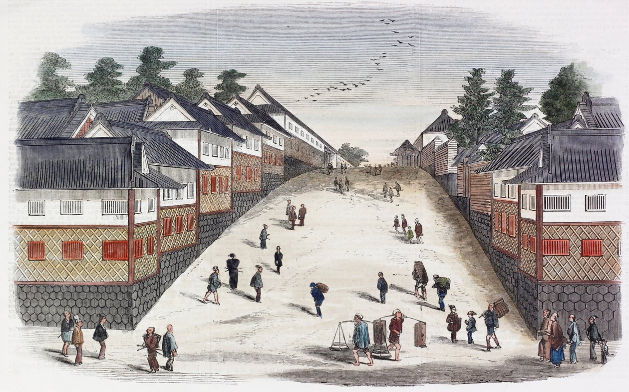 En gate i Princes Quarter, Jeddo av Japanese School