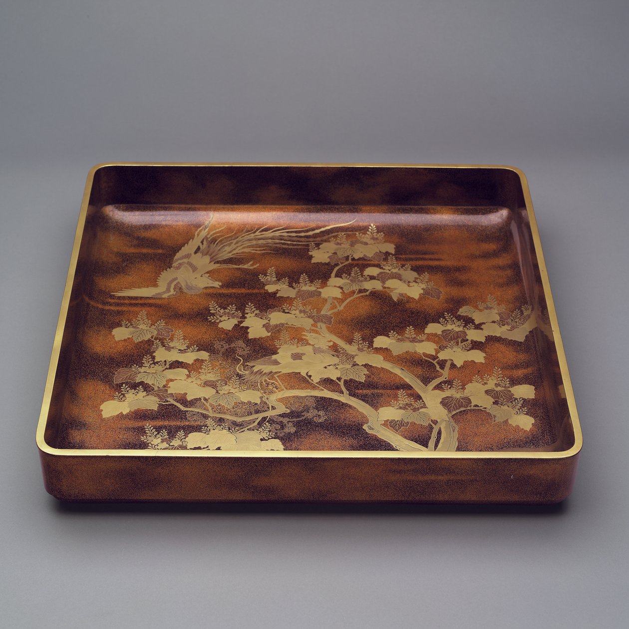 Kimono-brett, 1868-1912 (lakkert tre) av Japanese School