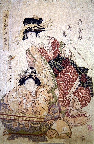 Musikere (fargetresnitt) av Japanese School