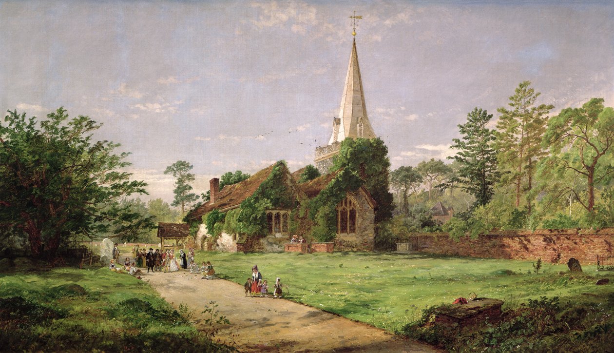 Stoke Poges kirke av Jasper Francis Cropsey
