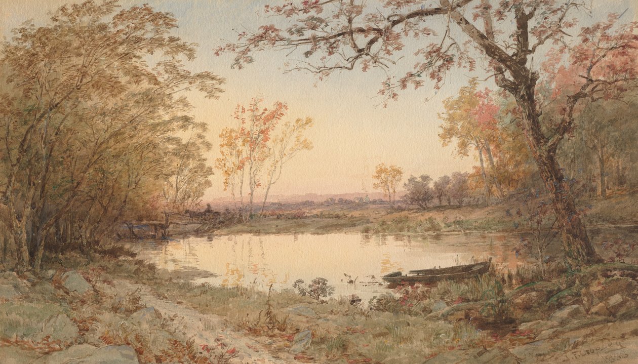 Landskap Hastings-on-Hudson, 1888. av Jasper Francis Cropsey
