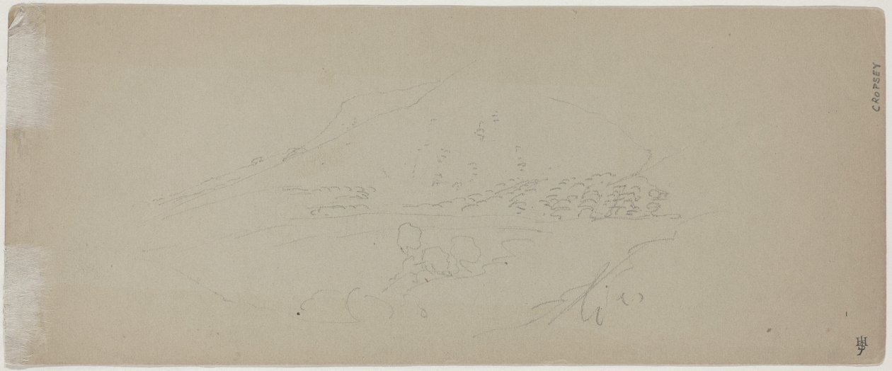 Utsikt over et fjell [verso] av Jasper Francis Cropsey