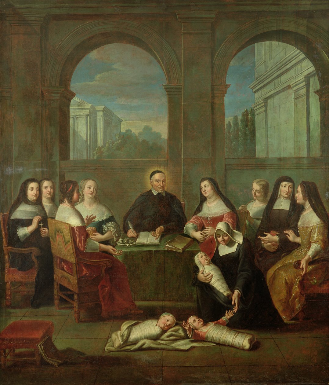 St. Vincent de Paul og nestekjærlighetens søstre, ca. 1729 av Jean Andre