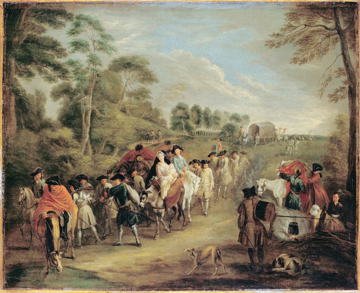 Soldater i mars av Jean Antoine Watteau