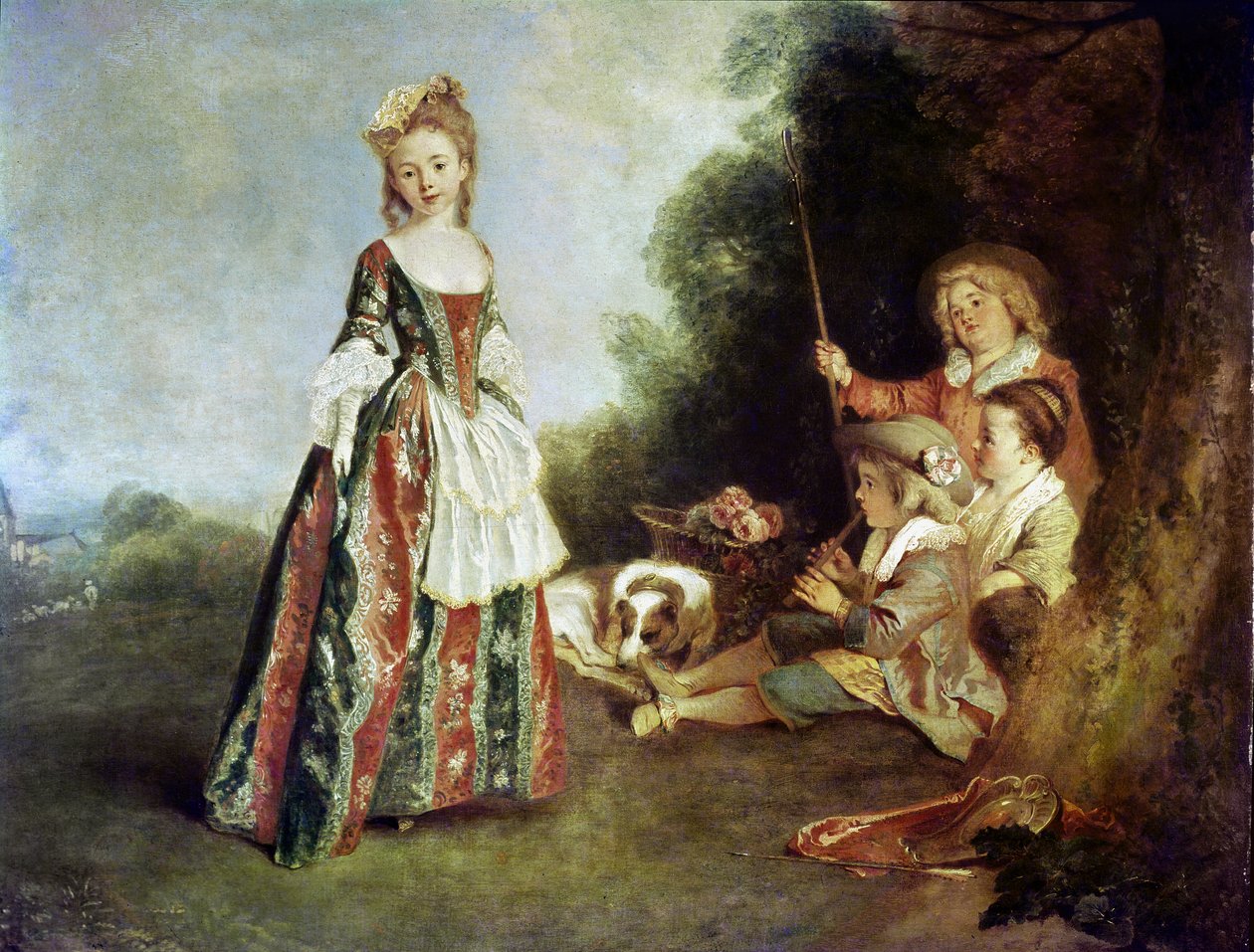 Dansen, eller Iris, 1719-20 av Jean Antoine Watteau