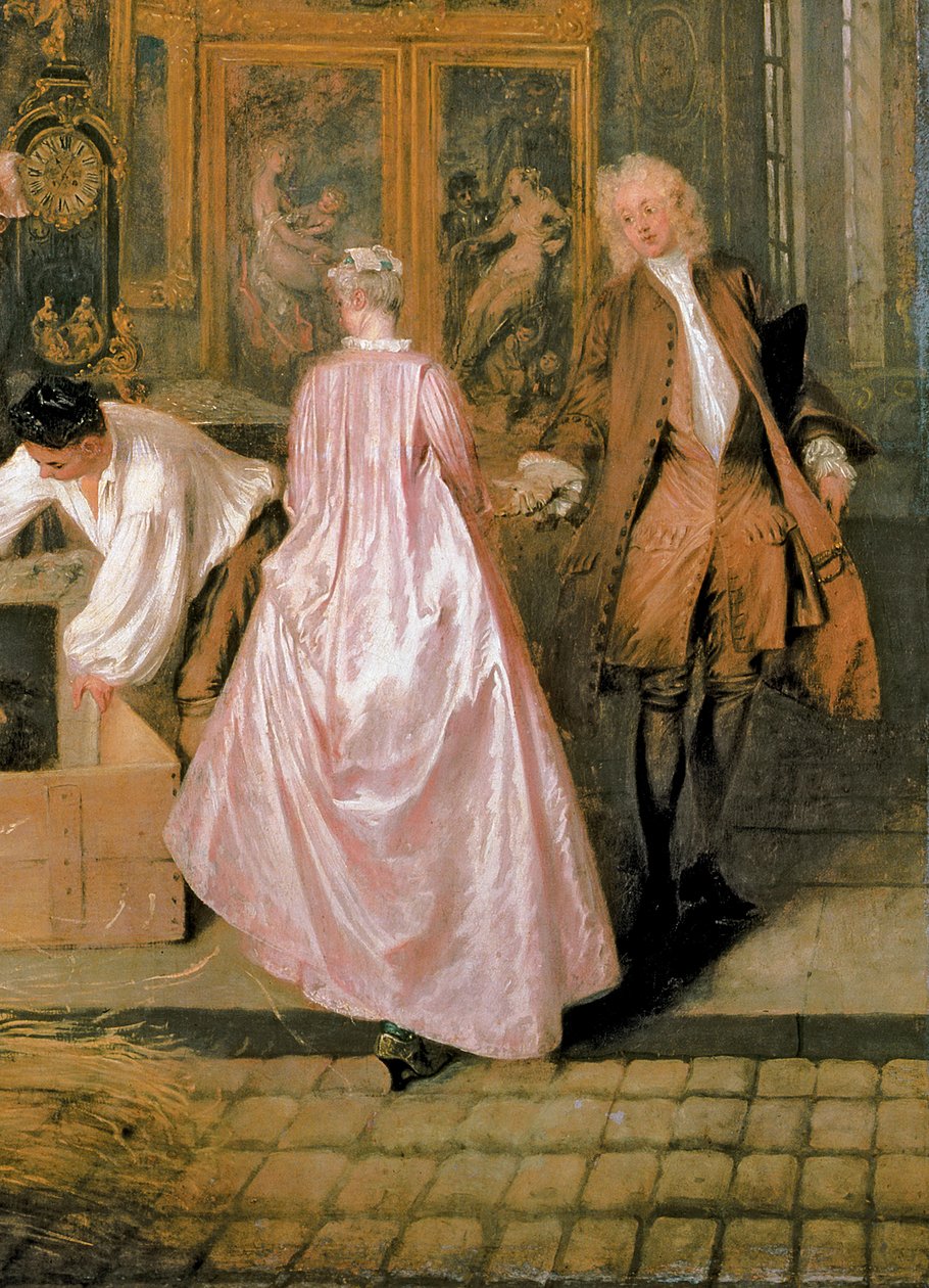 The Gersaint Shop Sign, 1721 (detalj av 30793) av Jean Antoine Watteau