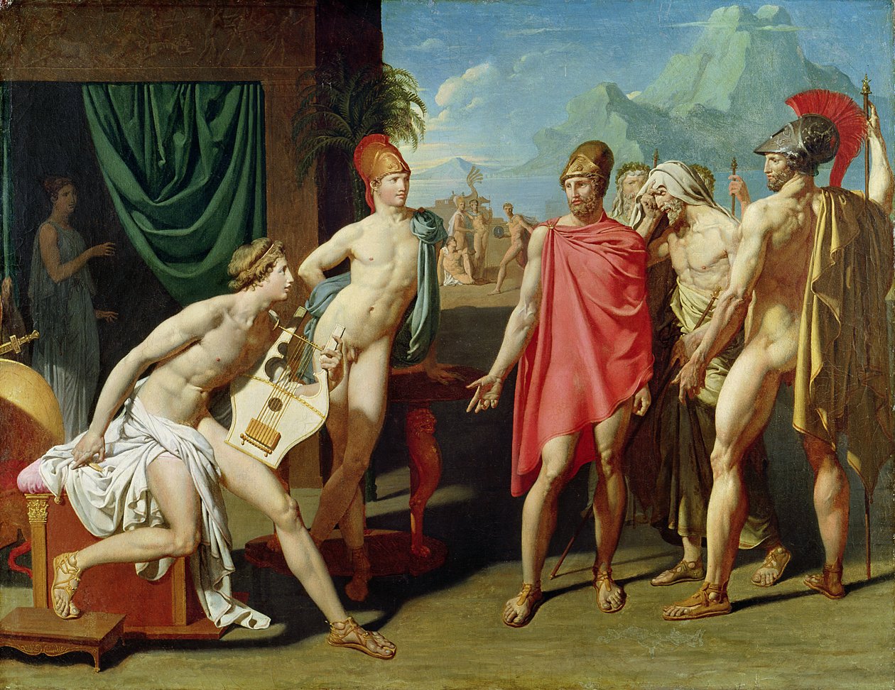Ambassadører sendt av Agamemnon for å oppfordre Achilles til å kjempe, 1801 av Jean Auguste Dominique Ingres