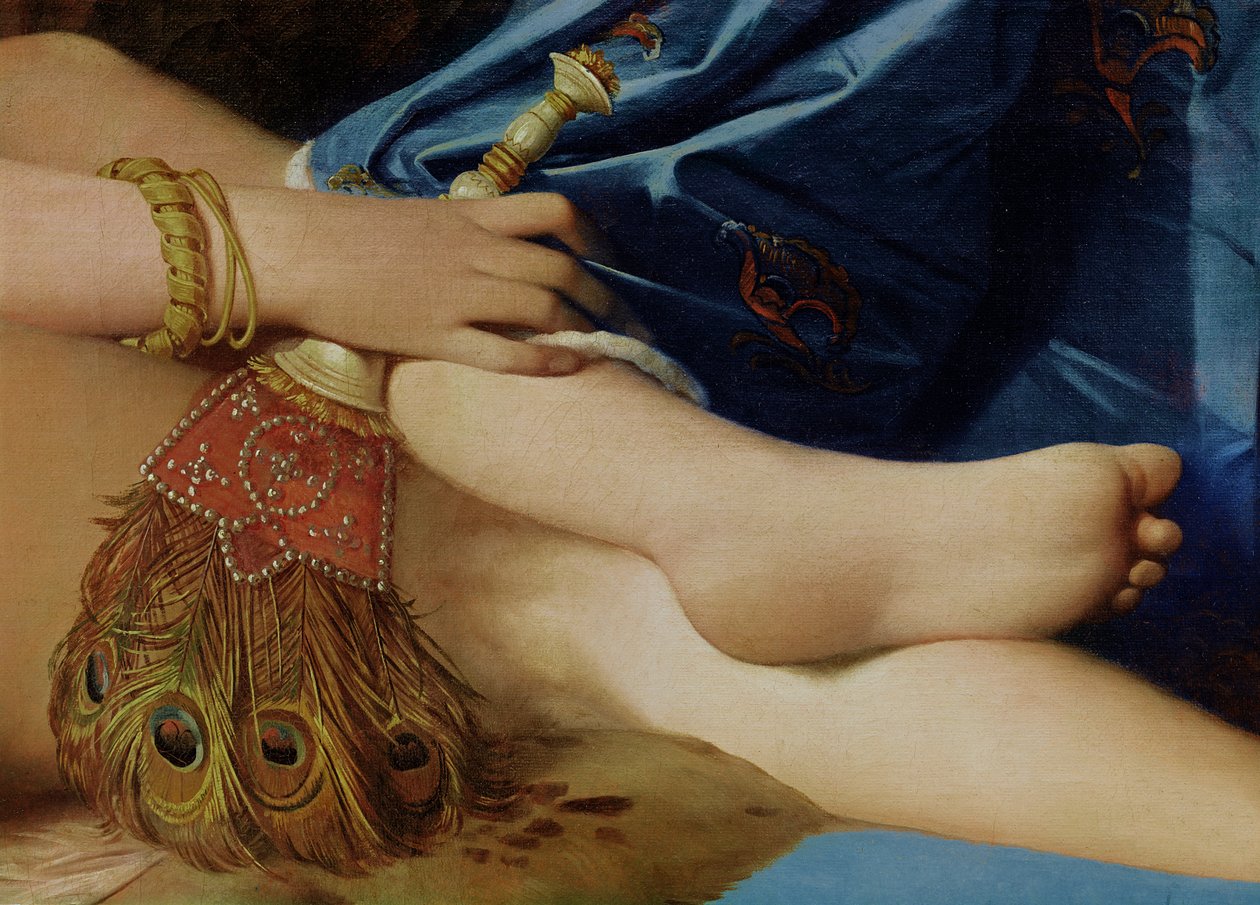 Detalj av The Grand Odalisque, 1814 (detalj av 267671) av Jean Auguste Dominique Ingres