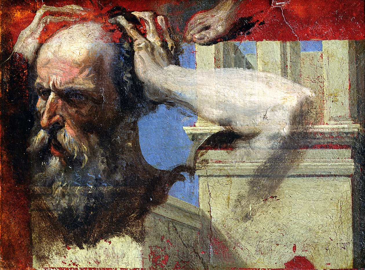 Figurstudie for St. Symphorians martyrium (se 128688) av Jean Auguste Dominique Ingres