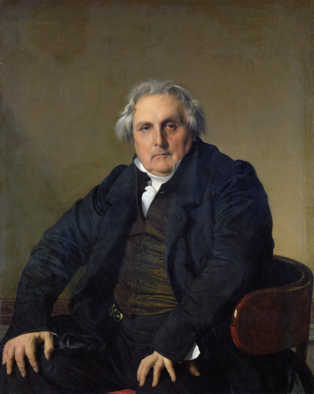Louis-Francois Bertin (1766-1841) 1832 av Jean Auguste Dominique Ingres