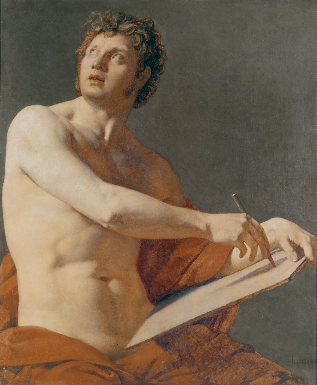 Portrettstudie av Jean Auguste Dominique Ingres