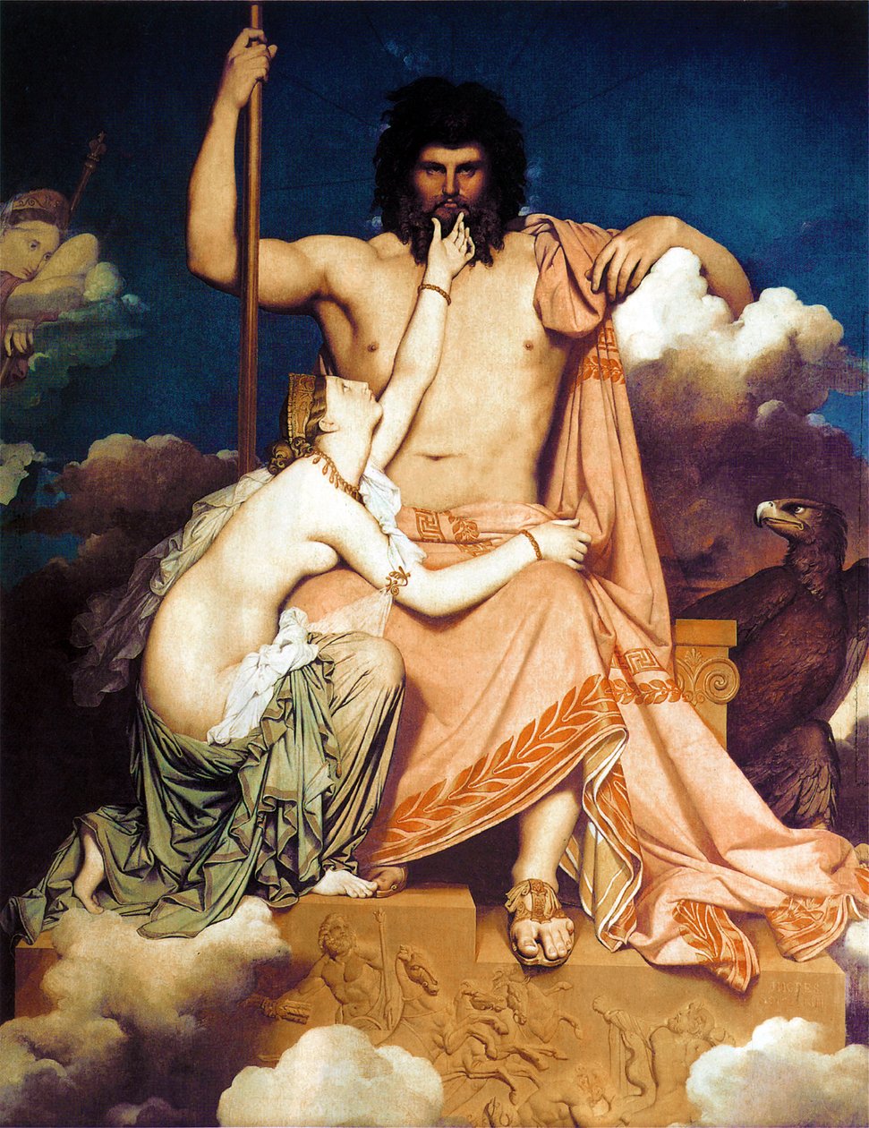 Zeus og Thetis av Jean Auguste Dominique Ingres