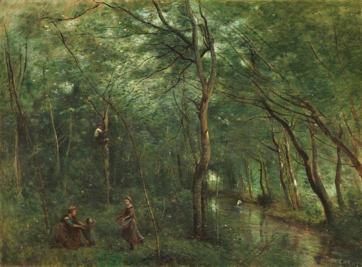 Languageille -samlere av Jean Baptiste Camille Corot